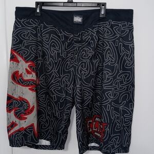 MMA ELITE DRAGON PRINT. MEN'S SWIM TRUNKS DRAWSTRING WAIST XL